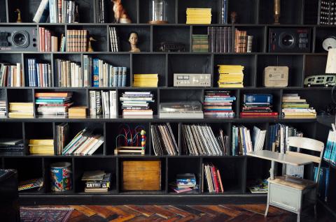 Library shelves