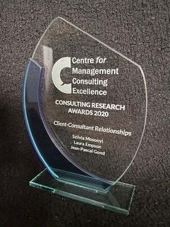 A photo of the CMCE award trophy