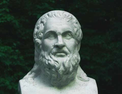 A bust of Aristotle