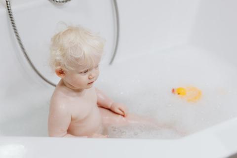 Baby in bath