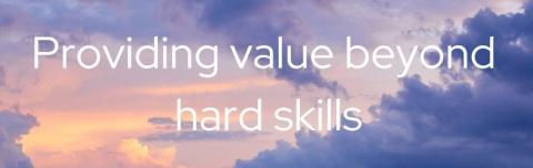 Providing value beyond hard skills banner